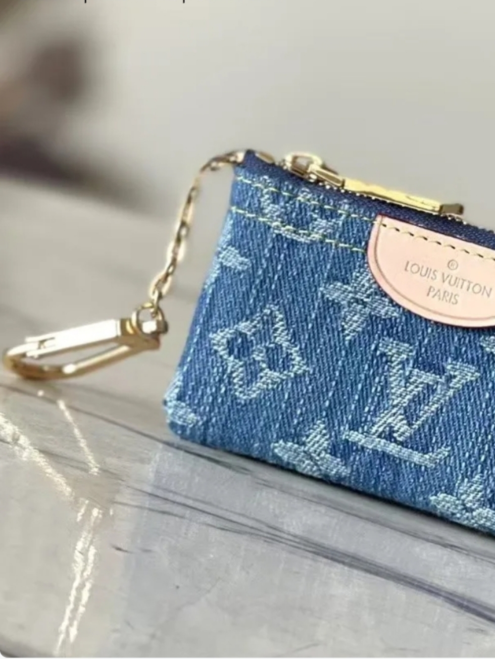 Cotton Remix Baby Denim Mini Pouch Key Holder Change Compartment